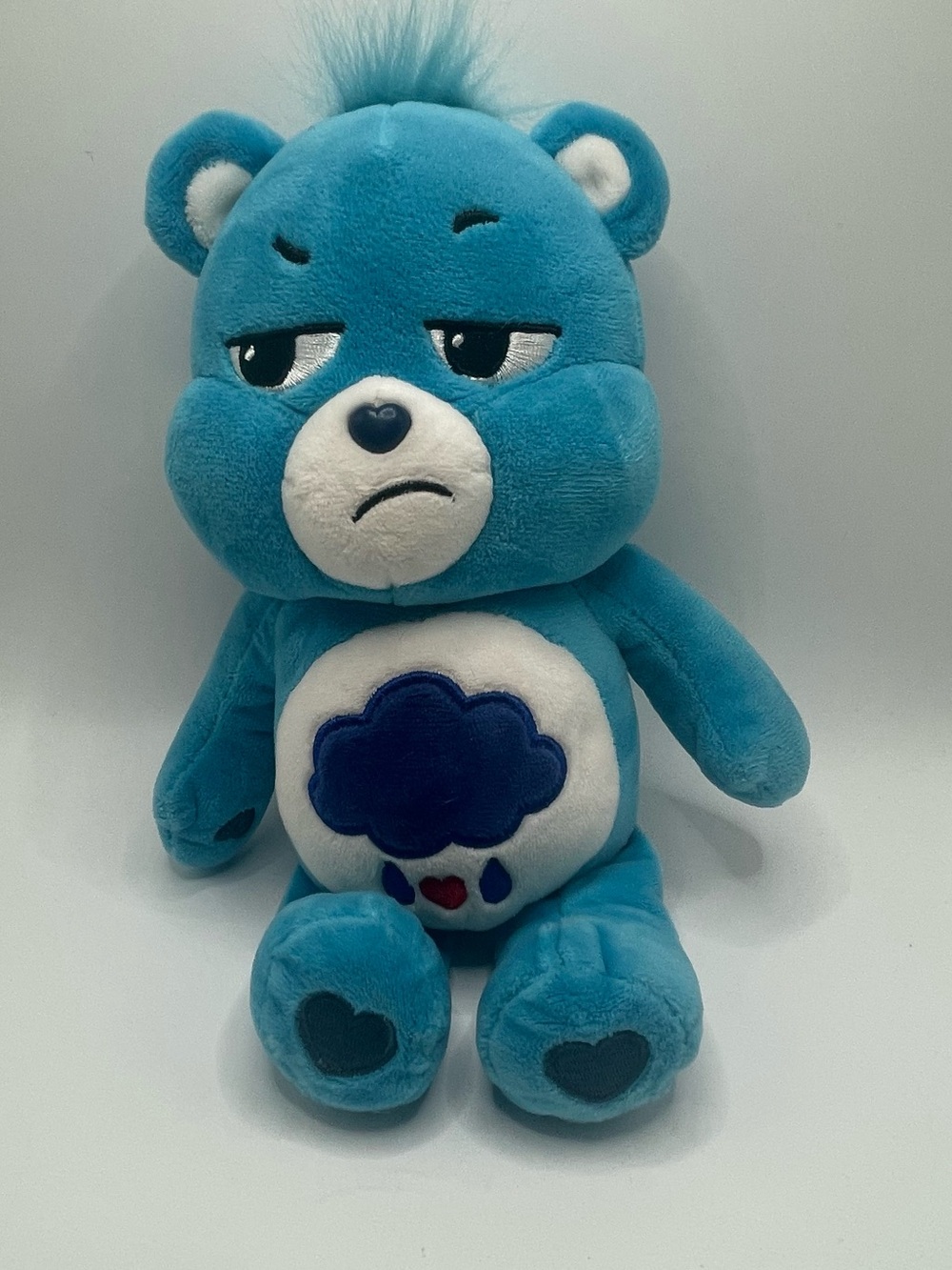 Care Bears Blue Cloud Bear Plush with Dark Blue Belly Emblem